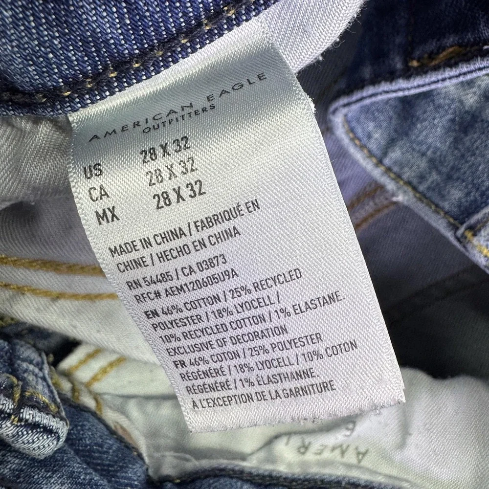 American Eagle Jeans Mens 28x32 Blue Airflex+ Athletic Skinny Denim Medium Wash